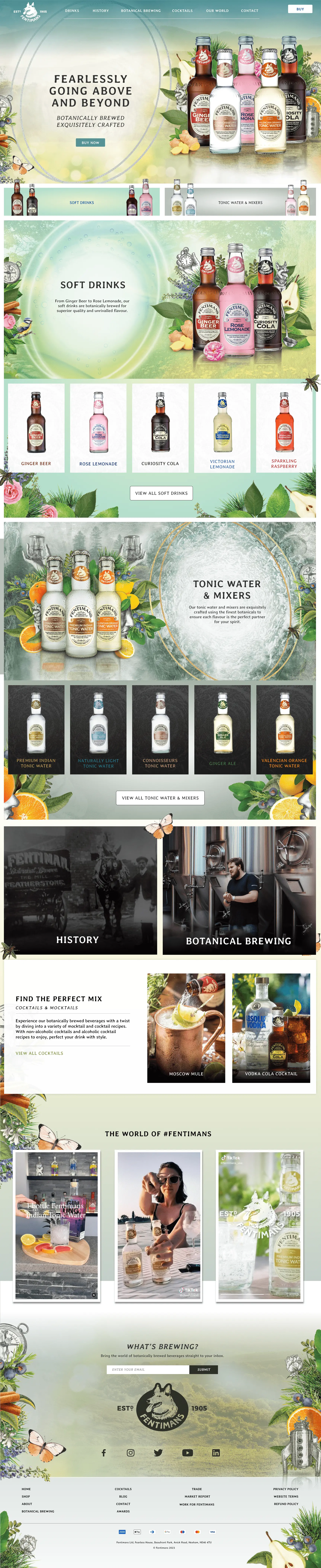 Fentimans Homepage