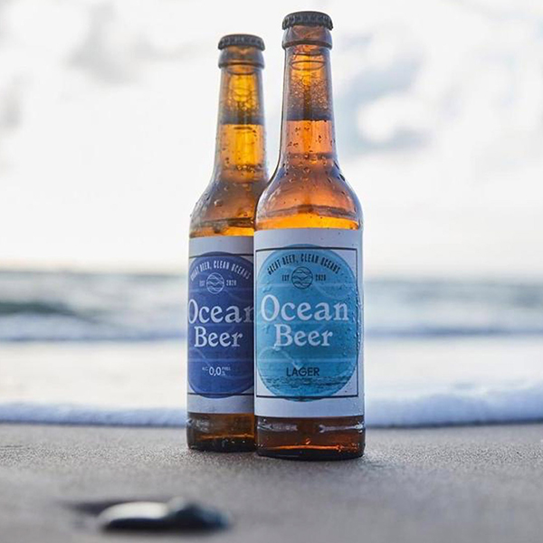 Ocean Beer social post focussing on the bottles 